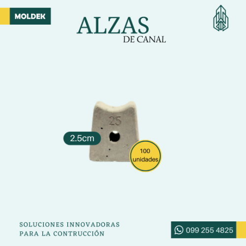 Alzas de hormigón de canal de 2.5cm