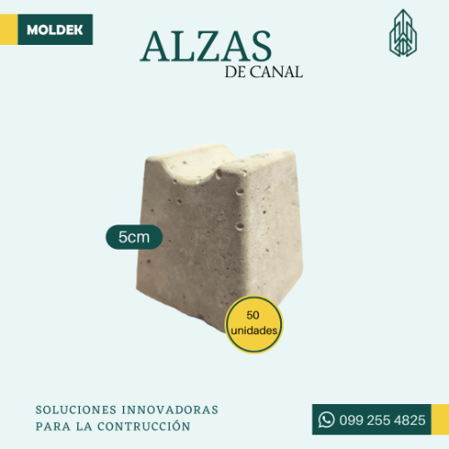 Alzas de hormigón de canal de 5cm