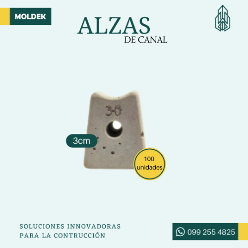 Alzas de hormigón de canal de 3cm