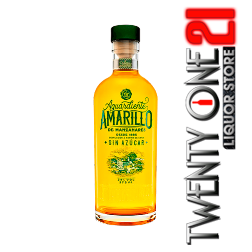 Aguardiente Amarillo Manzanares Sin Azúcar media 375ml