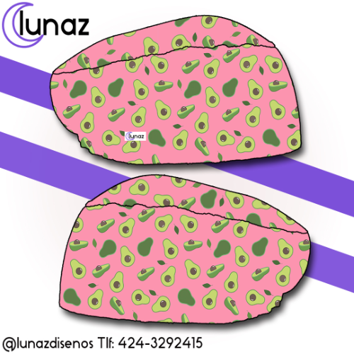 Aguacate fondo rosa