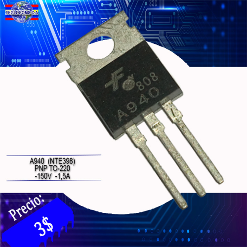 A940 PNP 150V 1,5A NTE398