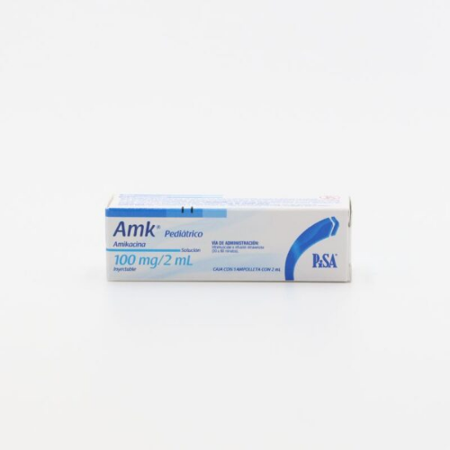 A.M.K. AMIKACINA Solución Inyectable 500 mg / 2 ml C/1.