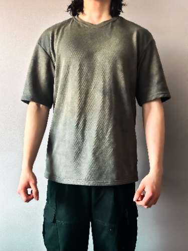 Camiseta Verde Oversize con efecto lavado 
