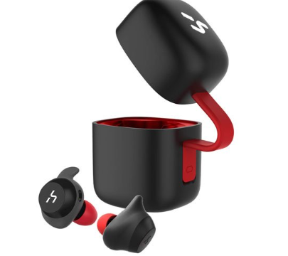 AUDIFONOS BLUETOOTH NEGRO ROJO
