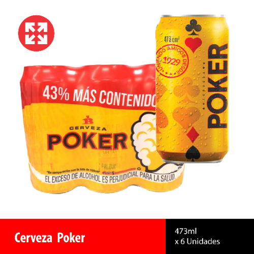 Cerveza Poker 473 ml