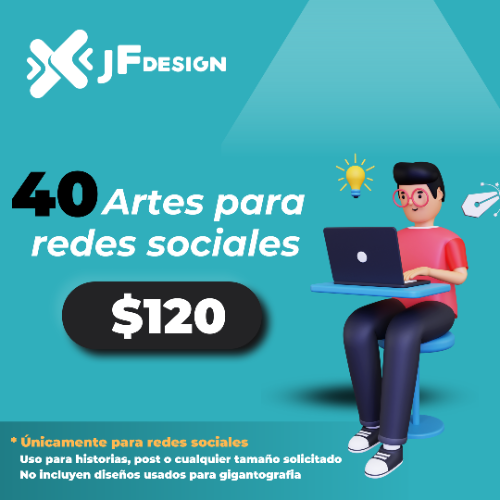 Paquete de 40 artes para redes sociales