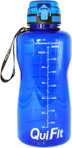  Botella  de agua motivacional celeste (2 litros)