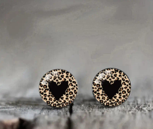 250344 Aretes animal print 
