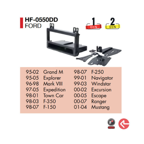113FRENTE HF-0550DD 1 Y 2 DIN Para Auto Ford