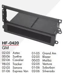 124FRENTE HF-0420 1 DIN Chevrolet Cavalier Pontiac Aztec 98-06