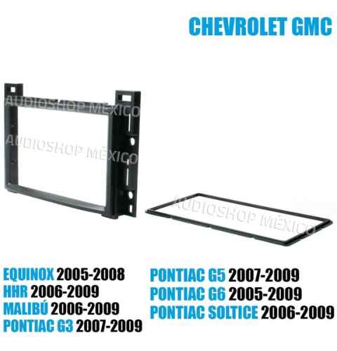 127FRENTE HF-0410DD 2 DIN Chevrolet Equinox HHR Malibú y Pontiac 63, G5, G6, Solstice