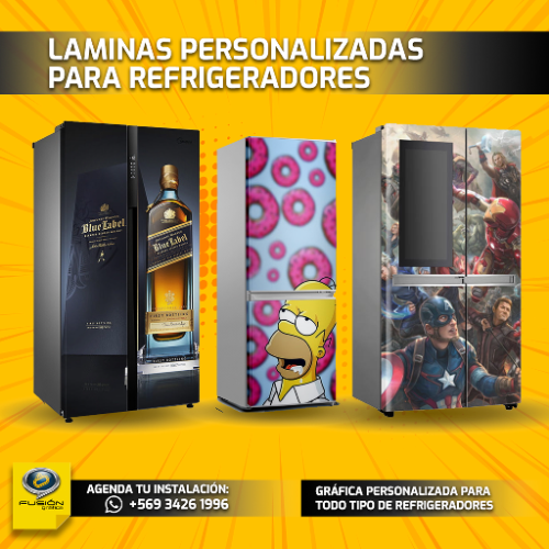 Láminas personalizadas para refrigeradores 1 Puerta