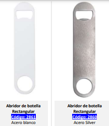 Abridor de botellas Rectangular 4x17