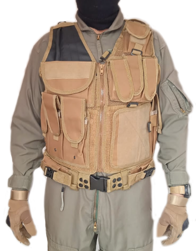 Chaleco Táctico Coyote Molle Malla Portaplaca