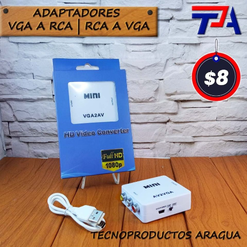 ADAPTADOR RCA A VGA AZUL