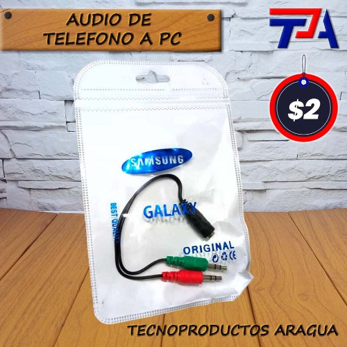 Adaptador de audio y micrófono 