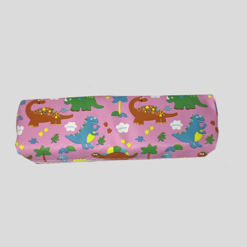 Estuche dinosaurio rosado