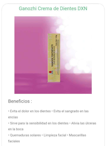 Pasta Dental Ganozhi de DXN