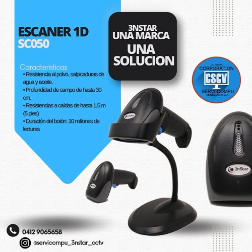 𝐄𝐬𝐜𝐚𝐧𝐞𝐫 𝐌𝐚𝐧𝐮𝐚𝐥 𝐝𝐞 𝐜𝐨𝐝𝐢𝐠𝐨 𝐝𝐞 𝐛𝐚𝐫𝐫𝐚𝐬 𝟏𝐃 𝐒𝐂𝟎𝟓𝟎