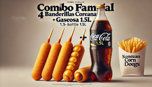 Combo Familiar (4 banderillas + 1 gaseosa 1.5 L)