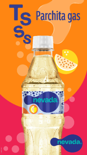 Agua saborizada de parchita Nevada, 355 ML