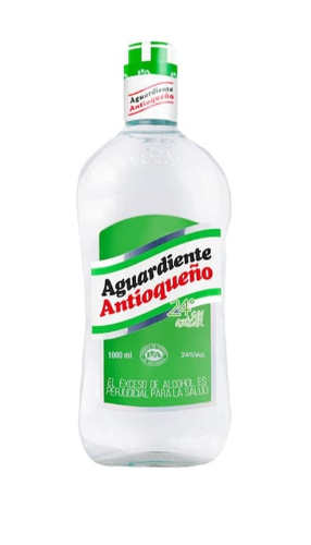 Aguardiente Antioqueño Aguardiente 24 sin Azúcar Tapa Verde 1000ml