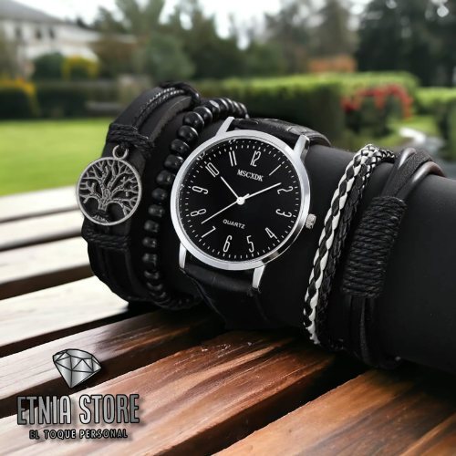 Combo caballero formal 5 piezas negro