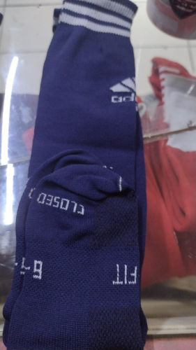 calceta bordada adidas marino con blanco 8-9