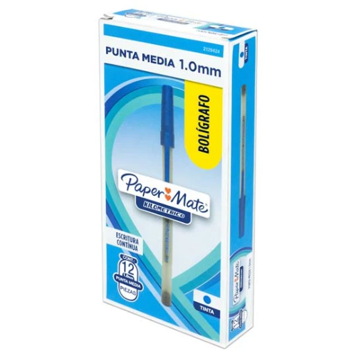 Boligrafo Azul Newell Mediano 12 Piezas