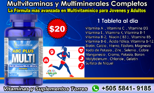ABC Plus Multi 100 Multivitaminas en Tabletas Puritans Pride