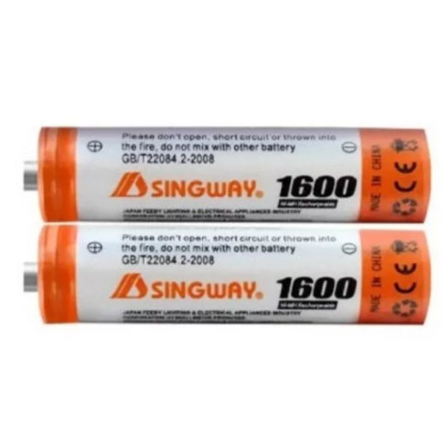2 Pilas Baterías Recargables AAA 1.2v 1600mah