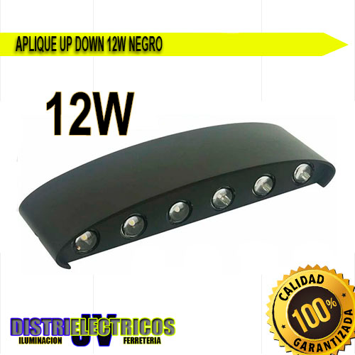 APLIQUE LED UP DOWN 12W NEGRO 3500K IDL76