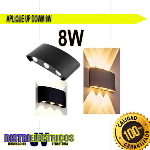 APLIQUE LED UP DOWN 8W NEGRO 3500K IDL74