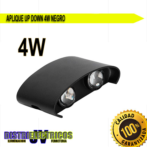 APLIQUE LED UP DOWN 4W NEGRO 3500K IDL70