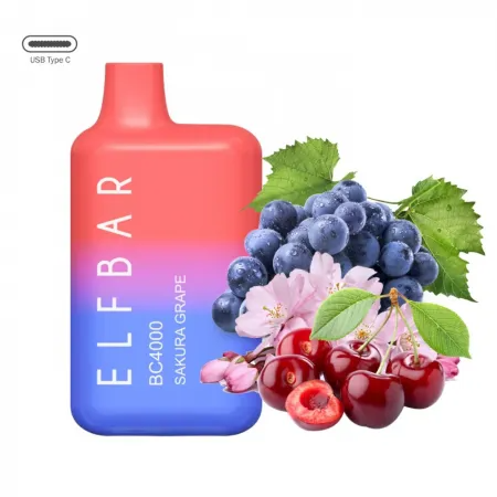 Elf bar BC - SAKURA GRAPE (Uva e Cereja) 4.000Pufs