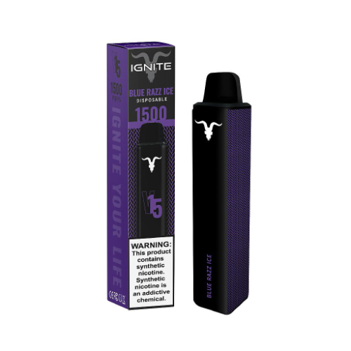 Ignite V15 - BLUE RAZZ ICE (Framboesa azul) 1.500Pufs