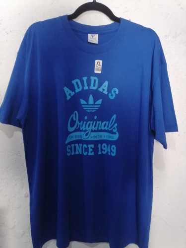Adidas azul playera para caballero 