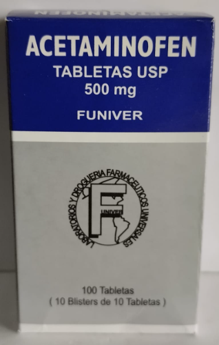 ACETAMINOFEN FUNIVER TABLETA