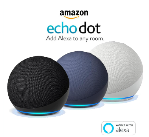 Amazon Echo Dot 5ta Gen (Altavoz Inteligente con Alexa) color Gris, Azul y Negro