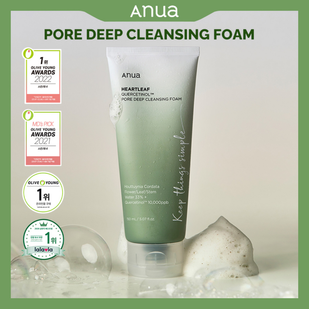 ANUA - HEARTLEAF QUERCETINOL™M PORE DEEP CLEANSING FOAM