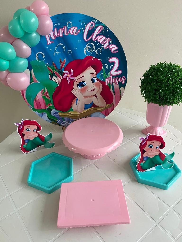 Aluguel kit festa na mesa - Painel Redondo personalizado