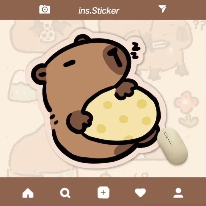 Miniatura 3 de Almohadilla para Mouse diseños Capybara