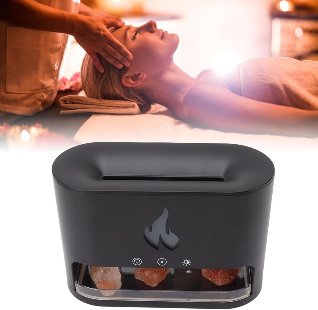 *HUMIDIFICADOR DIFUSOR AROMATERAPIA LUZ LLAMA EFECTO SALES MARINAS 250ML