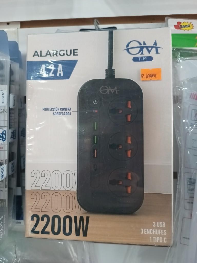 alargue x3 tomas 3 USB