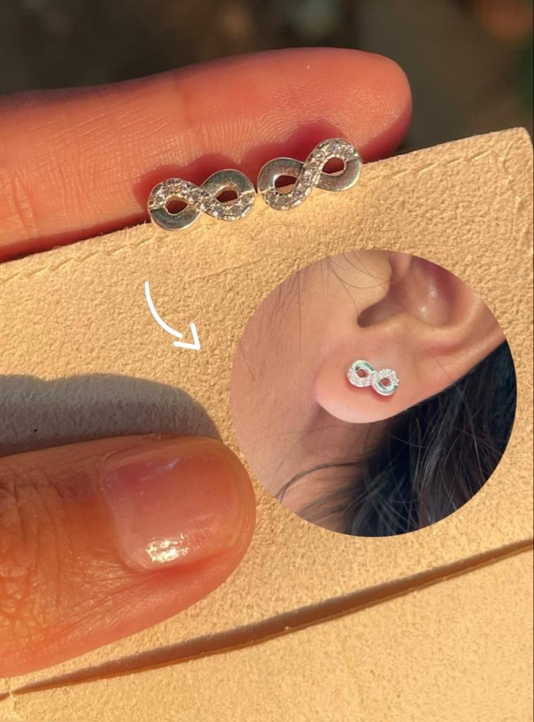 Aretes Infinito. PLATA 925