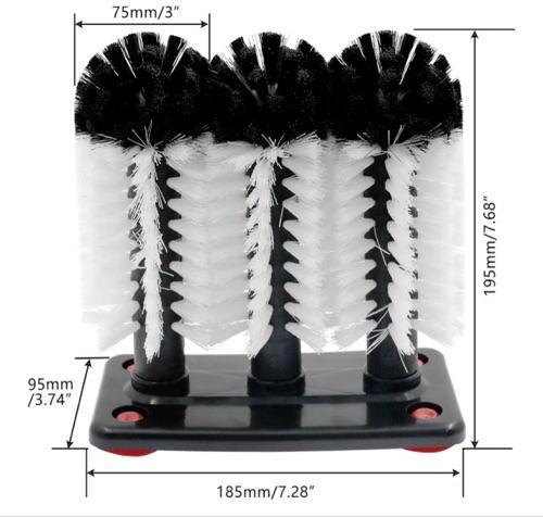Miniatura 2 de Cepillo triple para lavar vaso