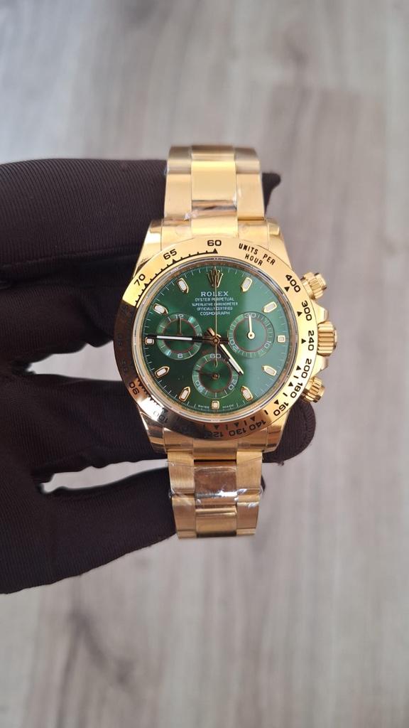 $ Rolex Daytona oro amarillo cara verde