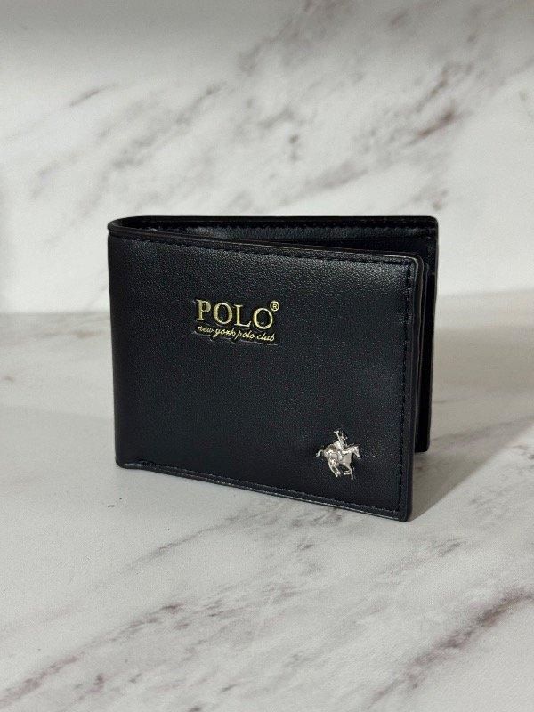 Miniatura 2 de BILLETERA POLO DE CUERO NEGRO
