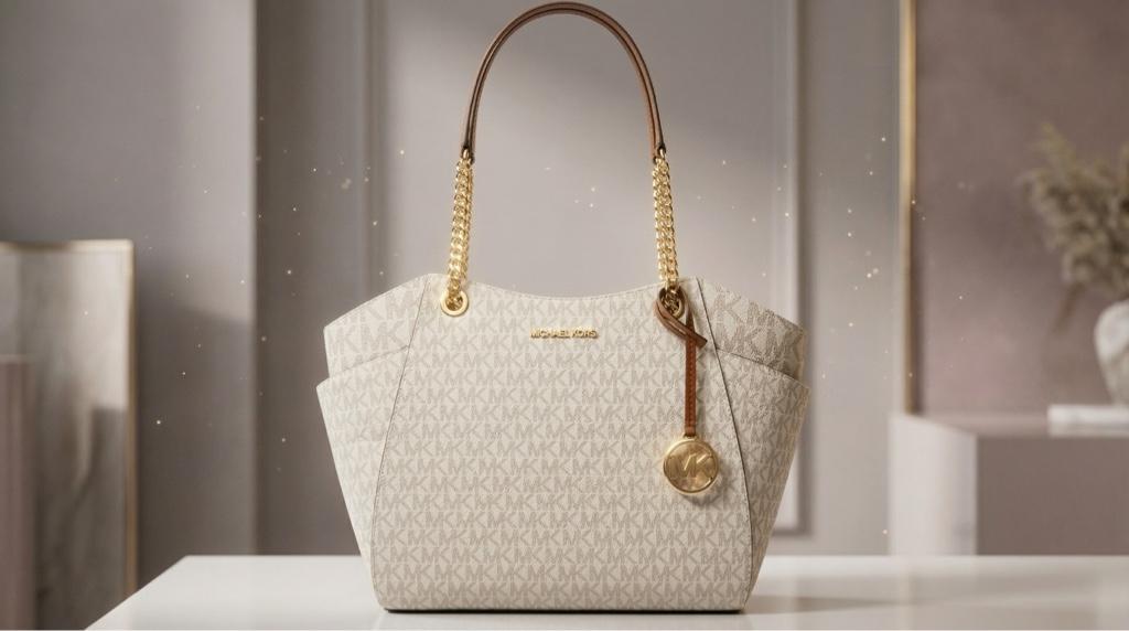 ✨ Vainilla Bolso de Hombro Jet Set Grande con Logotipo